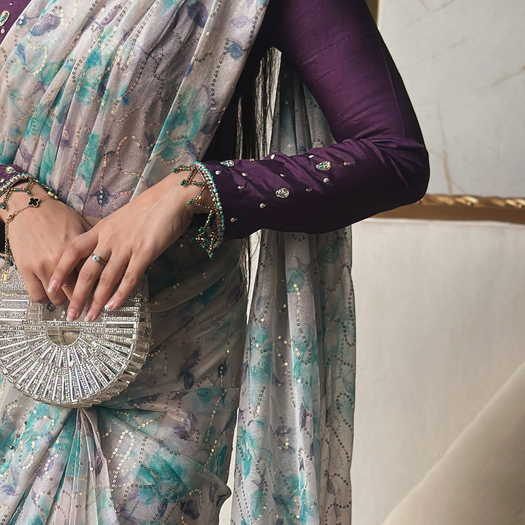 Pastel Bloom Saree