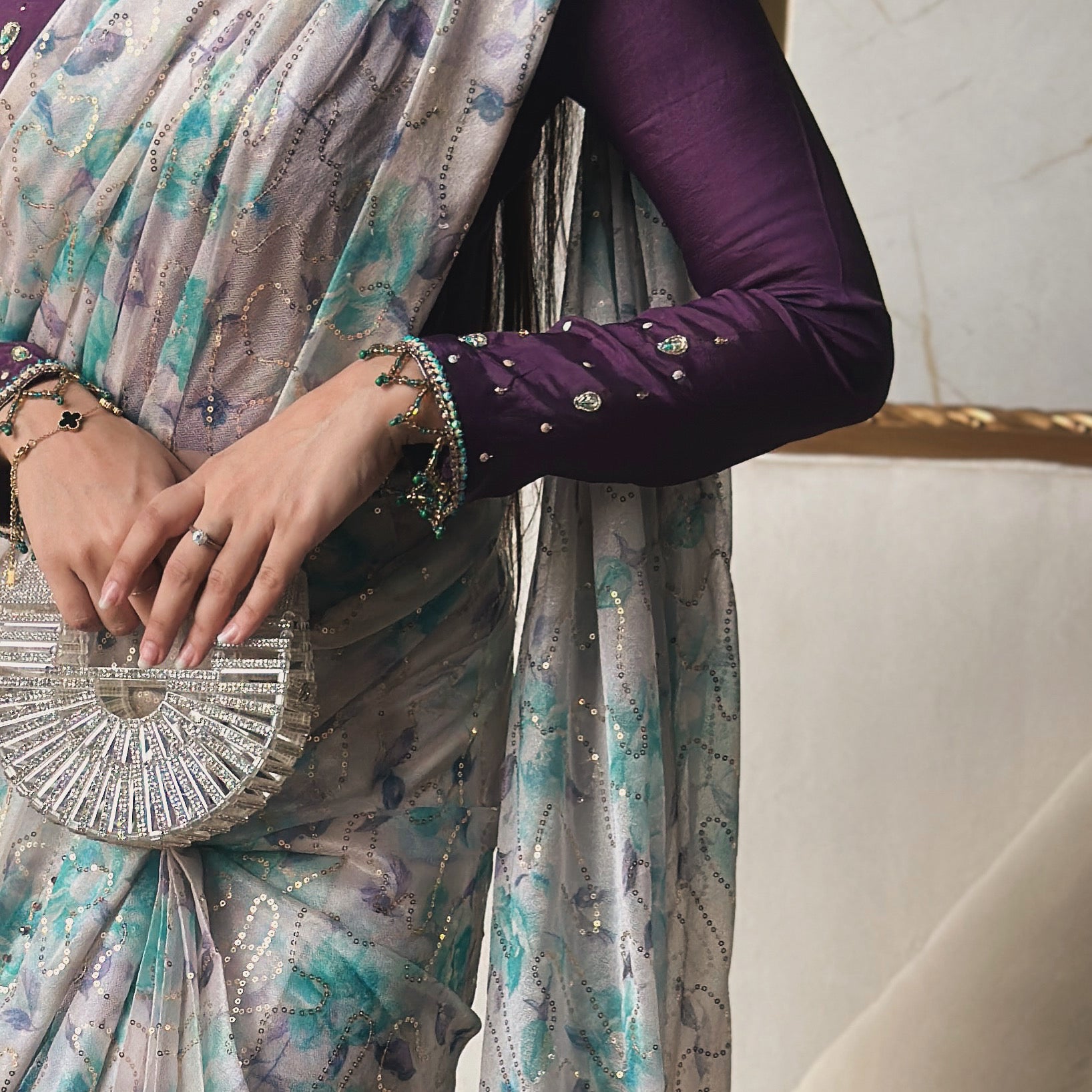 Pastel Bloom Saree