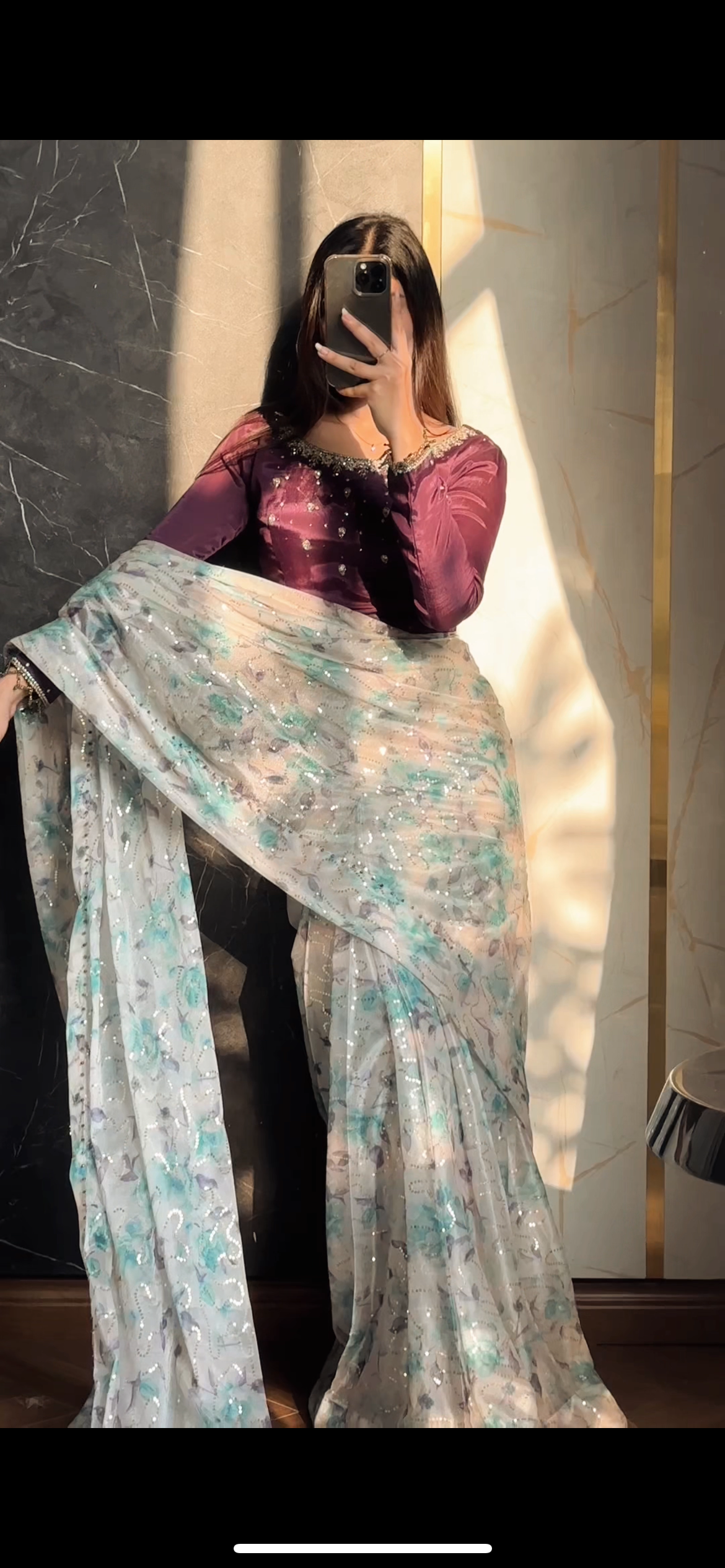 Pastel Bloom Saree